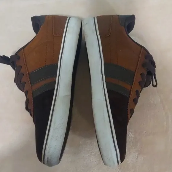 Men's DVS Milan 2CT Brown Skateboard Shoes Size 10 Medium EUC