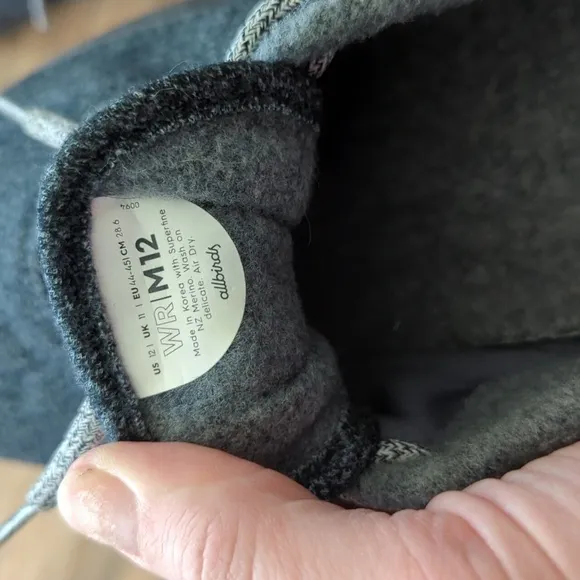 Men's Gray Allbirds sneakers. Men's size 12 Allbirds. Size 12. Men's shoes.
