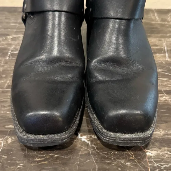 Men’s Harley Davidson Black Leather Harness Moto Boots