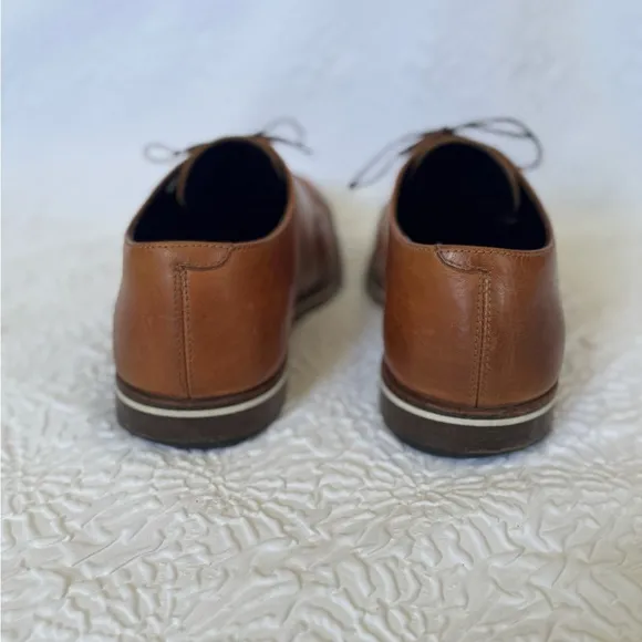 Men’s Helm Bradley Teak Leather Dress Shoes Size 9.5 EE Handcrafted