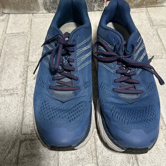 Men's Hoka One One Clifton 6 Running Shoes Sneakers - Size 9  English Blue