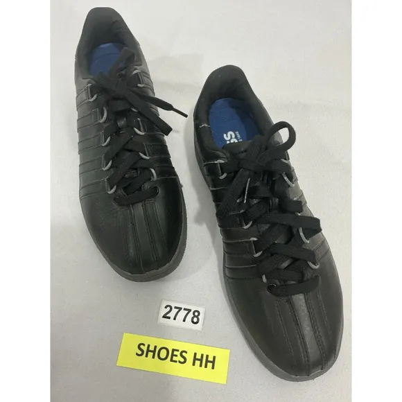 Men’s K-swiss Classic Size 8 03343-098m Black Leather Low Sneaker NWOT