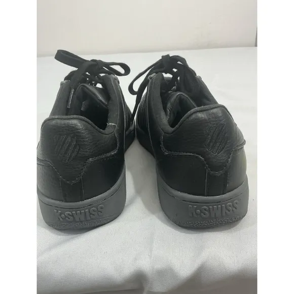 Men’s K-swiss Classic Size 8 03343-098m Black Leather Low Sneaker NWOT