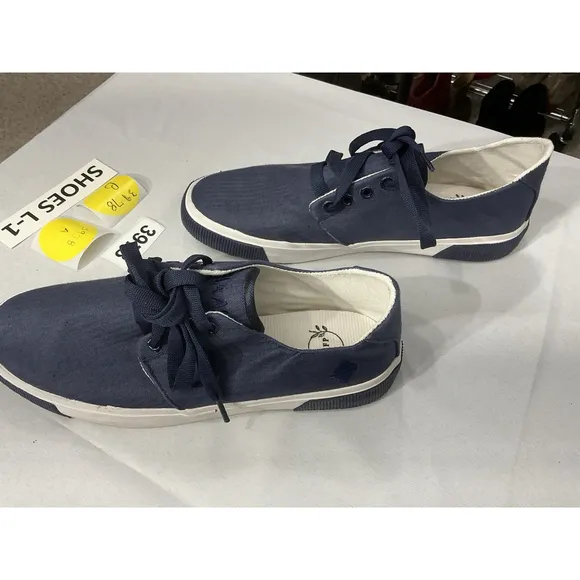 Mens MFAAFAA Sneakers Size 10 LCFP Navy Lace Up Canvas NWOT