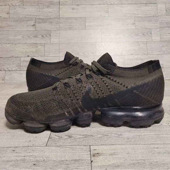 Men's Nike Air Vapormax Cargo Khaki &amp; Black Athletic Sneakers Shoes Size 9.5
