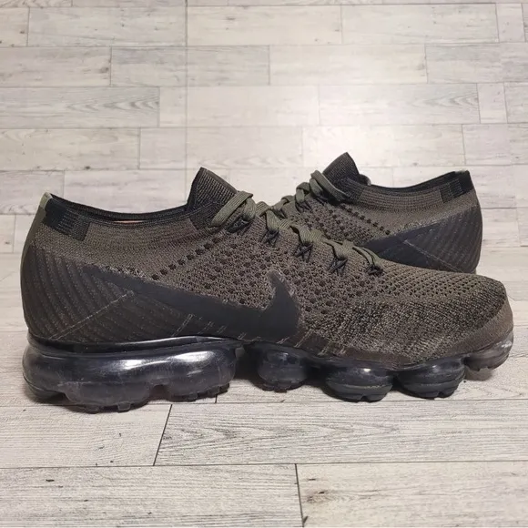 Men's Nike Air Vapormax Cargo Khaki &amp; Black Athletic Sneakers Shoes Size 9.5