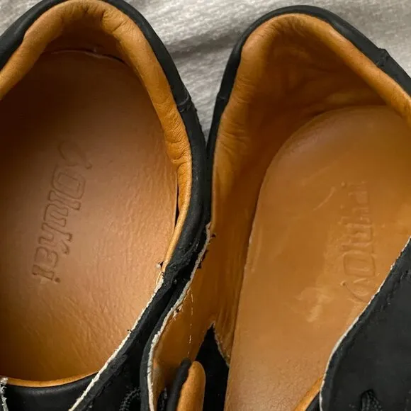Men's Olukai Huaka'I Li Black Leather Nubuck Shoes, Size 12