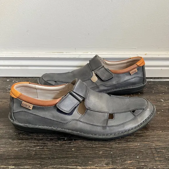 Men's Pikolinos Leather Sandals Size 43 Gray