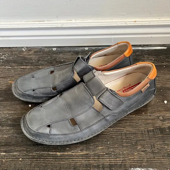 Men's Pikolinos Leather Sandals Size 43 Gray