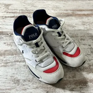 Men’s Polo Ralph Lauren Trackster 200 Trainer shoes White Leather Size 11.5 EUC