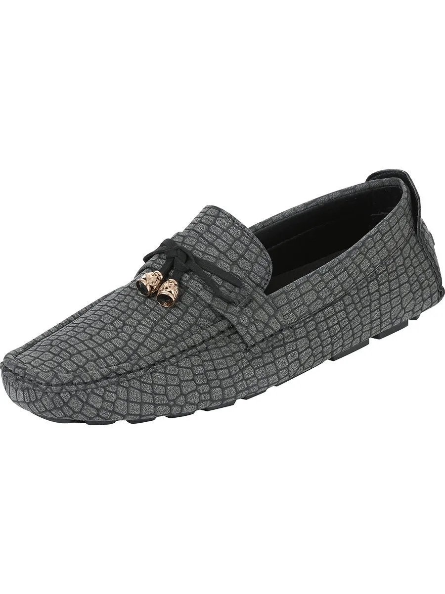 Men's PU Synthetic Casual Shoes 'El General' Black Color 41272