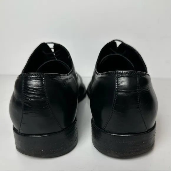 Men’s Salvatore Ferragamo black Oxford leather shoes size 8 EE US