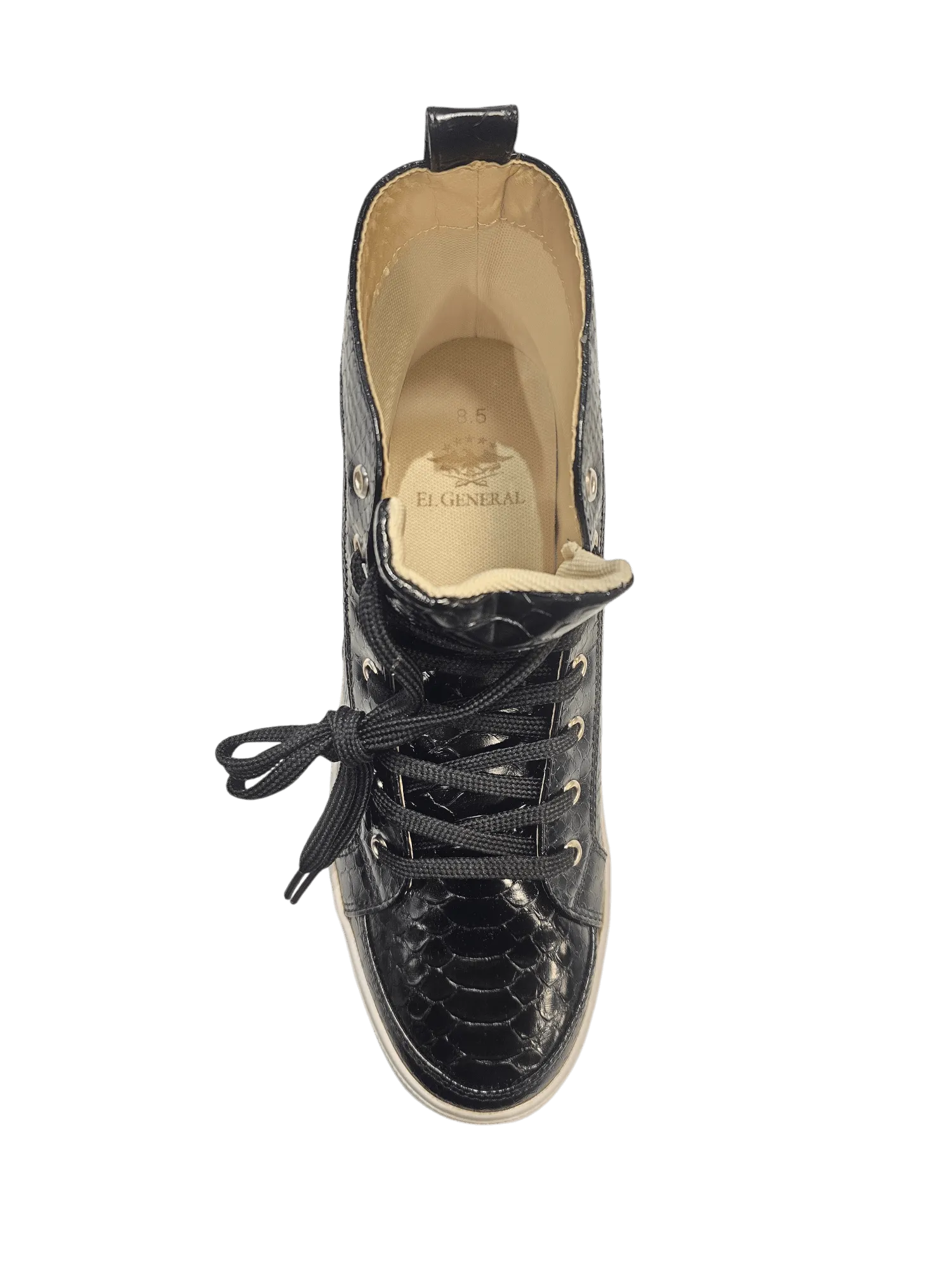 Men's Shoes PU Synthetic Casual Shoes 'El General' Black Color 41279