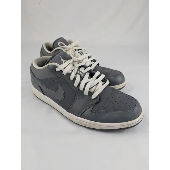 Men's Size 11 Nike Air Jordan 1 Low ‘Cool Gray’ 2014 553558