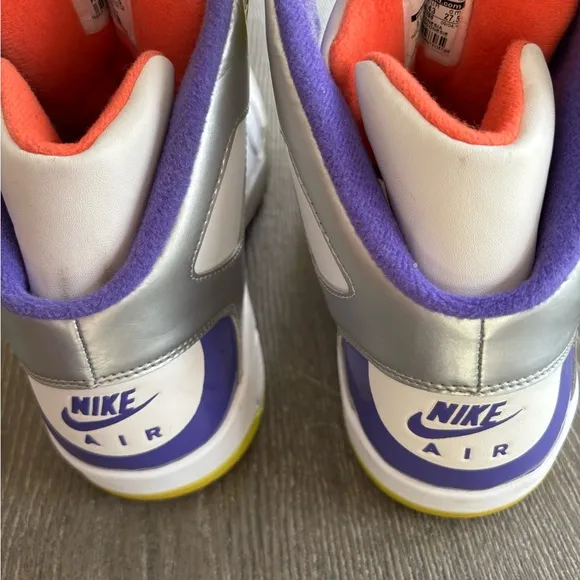 Men’s size 9.5 Nike Air Flight Lite High White/MetallicSilver-Hyper Grape
