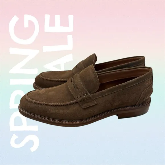 Men’s Steve Madden Piere  Tabacco Suede Dress Loafers, size 11.5