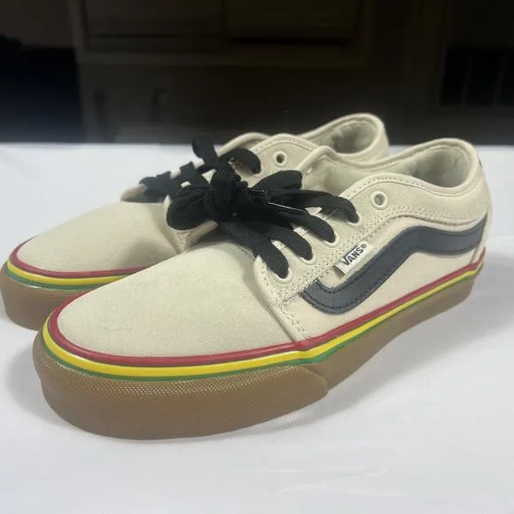 Men’s Vans Chukka Low Sidestripe Rasta Turtledove Suede/Canvas Skate Shoe Sz 6.5