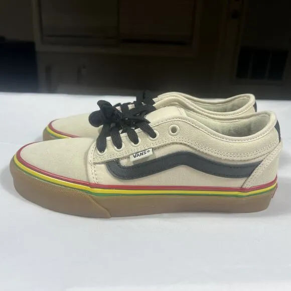 Men’s Vans Chukka Low Sidestripe Rasta Turtledove Suede/Canvas Skate Shoe Sz 6.5