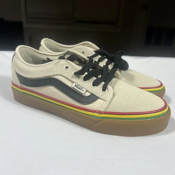 Men’s Vans Chukka Low Sidestripe Rasta Turtledove Suede/Canvas Skate Shoe Sz 6.5
