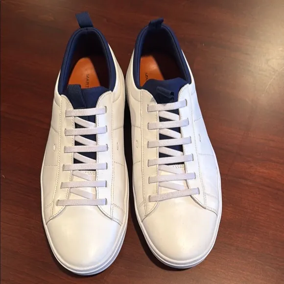 Men's White Leather Sneakers