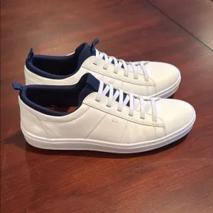 Men's White Leather Sneakers