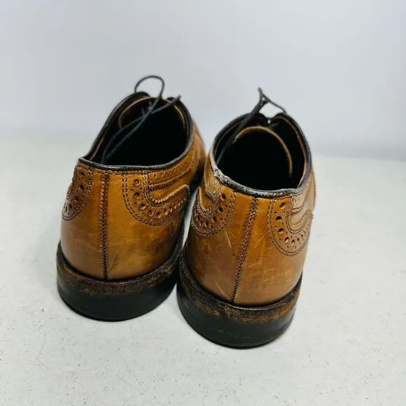 Men's Tan Brogue Leather Shoes