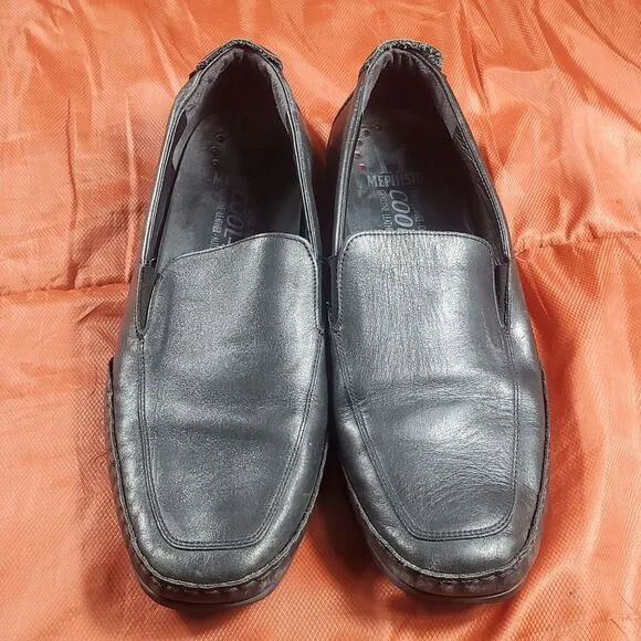 MEPHISTO MENS EDLEF BLACK LEATHER‎ DRIVING LOAFER CASUAL SHOE SIZE 13 EUC
