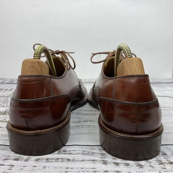 Mercanti Fiorentini Brown Leather Lace Up Oxford Dress Shoes‎ Men's 12 M Italy