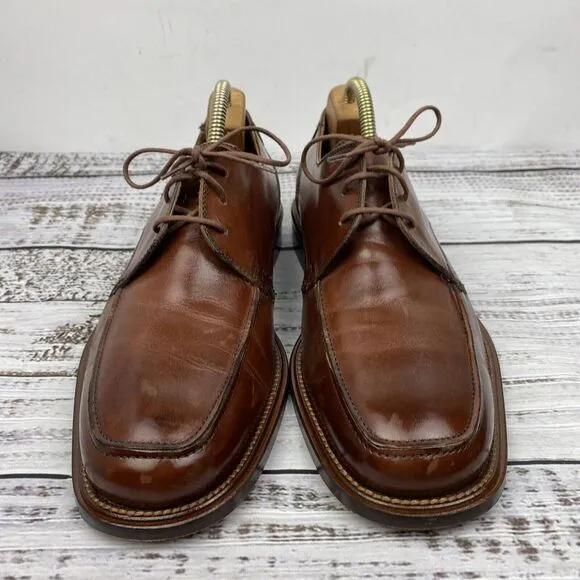 Mercanti Fiorentini Brown Leather Lace Up Oxford Dress Shoes‎ Men's 12 M Italy