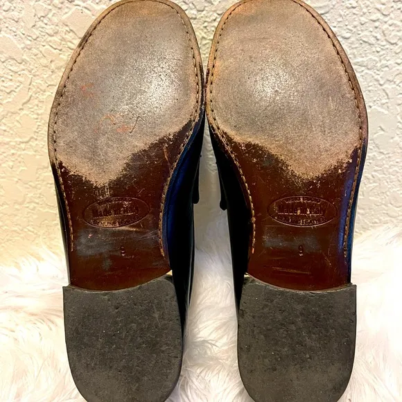 MERCANTI FIORENTINI Men’s  Shoes Loafer Leather Black Made ITALY Sz 9M