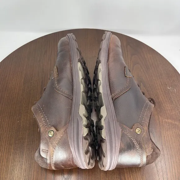 Merrell Brevard Shetland Shoes Mens‎ 10.5 Brown Leather Casual Lace up Sneakers