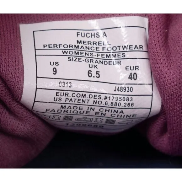 Merrell J48930 Fuchsia Sneakers Women's Sz 9 Shoes