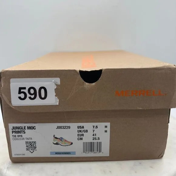 Merrell Jungle Moc‎ Tie Dye Slip On Comfort Shoes Rainbow Festival Casual Sz 7.5