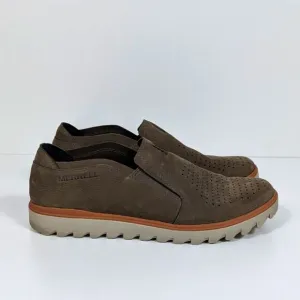 Merrell Men's Downtown Brown Leather Moccasin Shoes 10