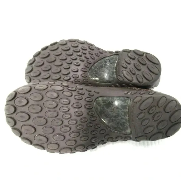 Merrell Plaza Bandeau Brown Leather &amp; Suede Mary Jane Shoes Women' Size 7.5