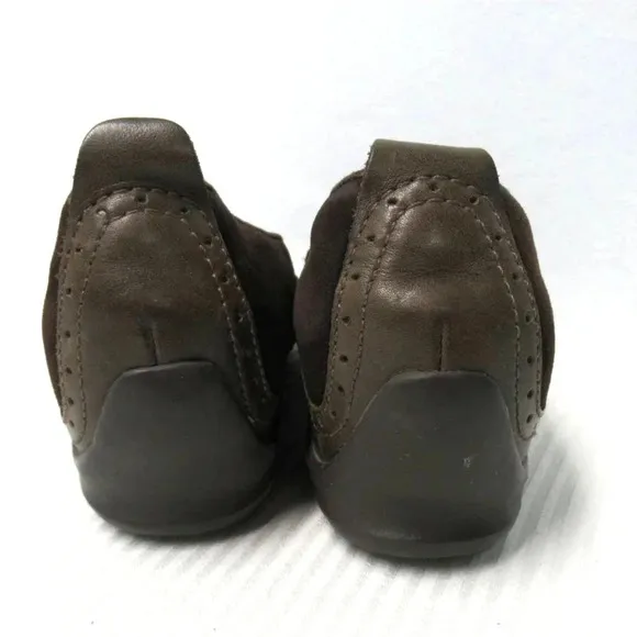 Merrell Plaza Bandeau Brown Leather &amp; Suede Mary Jane Shoes Women' Size 7.5