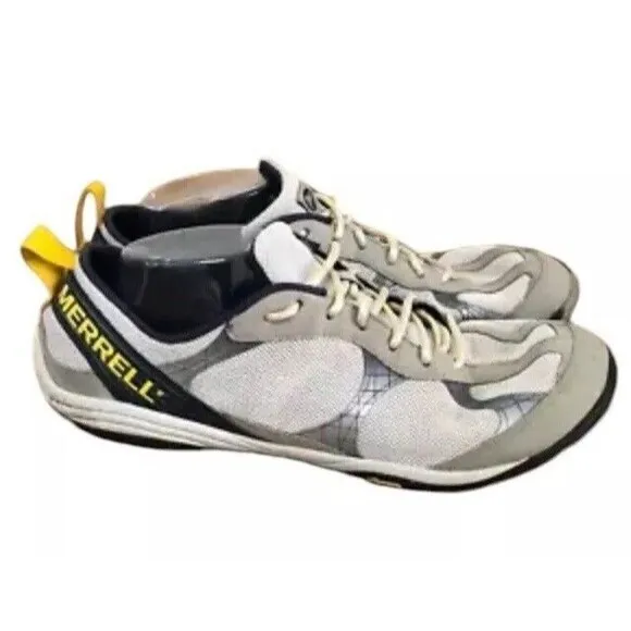 Merrell Road Glove Ash/Anodized Gold Sneakers Men's 12 Gray Mesh Athletic Shoes
