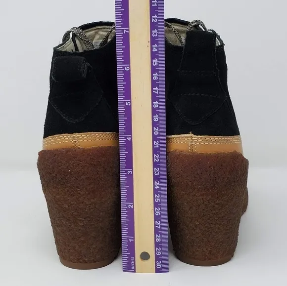 Merrell Tremblant Wedge Lace Pump Ankle Boots Booties Black Suede Size 9.5 New