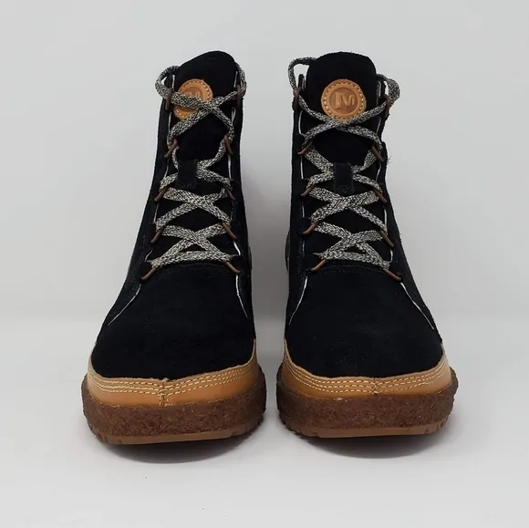 Merrell Tremblant Wedge Lace Pump Ankle Boots Booties Black Suede Size 9.5 New