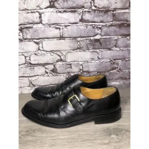 Mezlan Tortosa Black Leather Monk Strap Leather Dress Shoes Men’s Sz 13M US/46EU