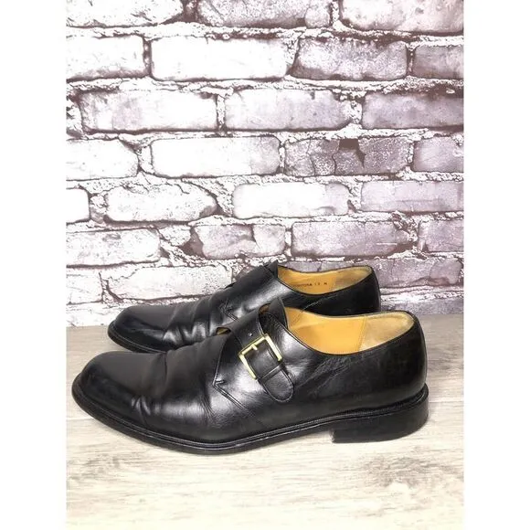 Mezlan Tortosa Black Leather Monk Strap Leather Dress Shoes Men’s Sz 13M US/46EU
