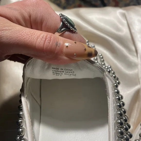 Michael Kors Collection Studded White Slip-Ons Size 7.5