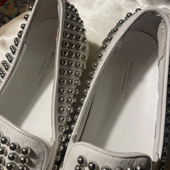 Michael Kors Collection Studded White Slip-Ons Size 7.5