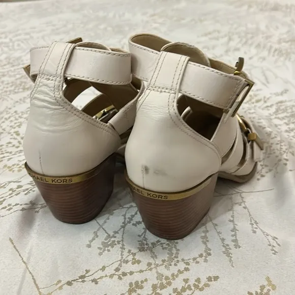 Michael Kors | Griffin Cutout Brass Detail Booties | Size 7 | 2.5” Heel