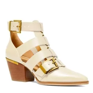 Michael Kors | Griffin Cutout Brass Detail Booties | Size 7 | 2.5” Heel