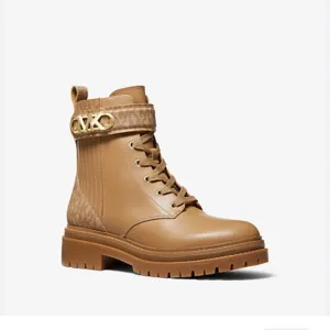 Michael Kors Parker Leather Combat Boots ✨brand new✨ No box color Almond