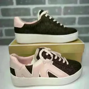 Michael Kors Shoes Poppy Lace up Sneaker Shoes Brown Powder Blush