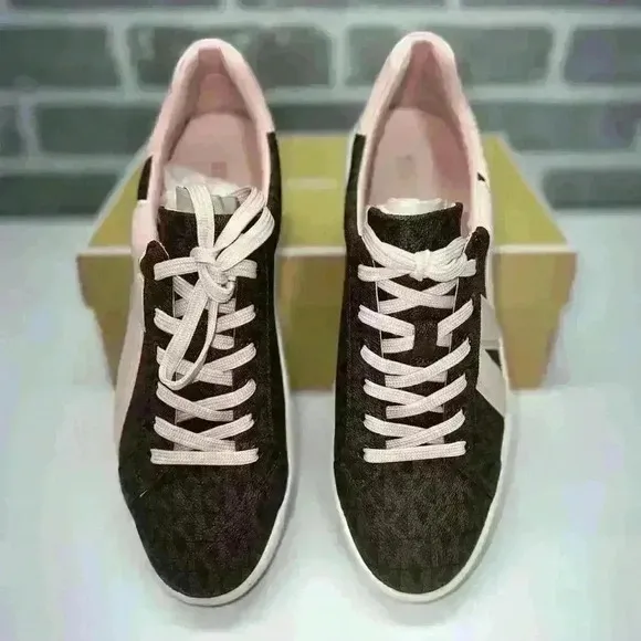 Michael Kors Shoes Poppy Lace up Sneaker Shoes Brown Powder Blush