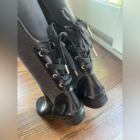 Michael Kors women rubber knee high boots size 8