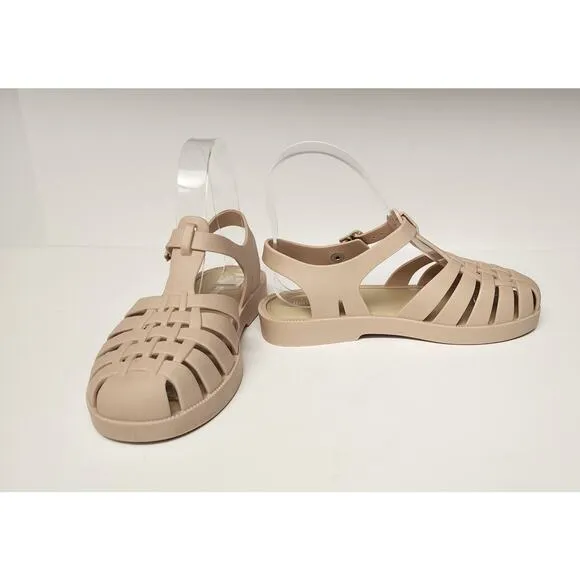 MINI MELISSA Girls Vegan Ankle Strap Rubber Sandals Size 3